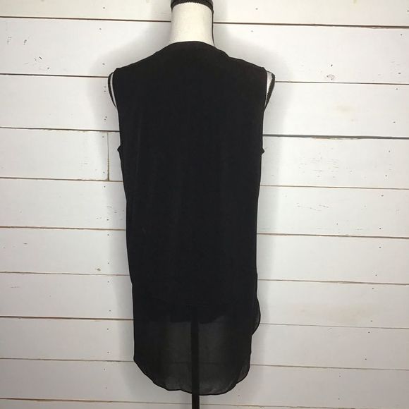 New Calvin Klein Sleeveless Button Up Tunic Black - Picture 3 of 7